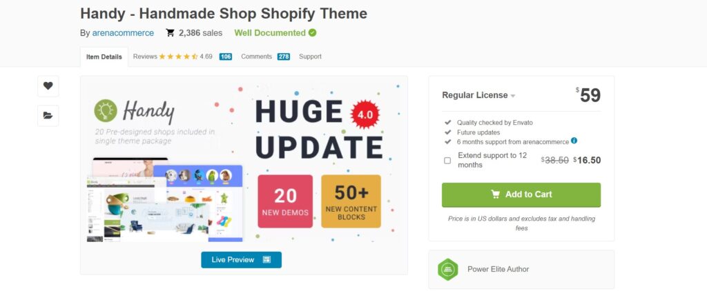 Handy shopify theme